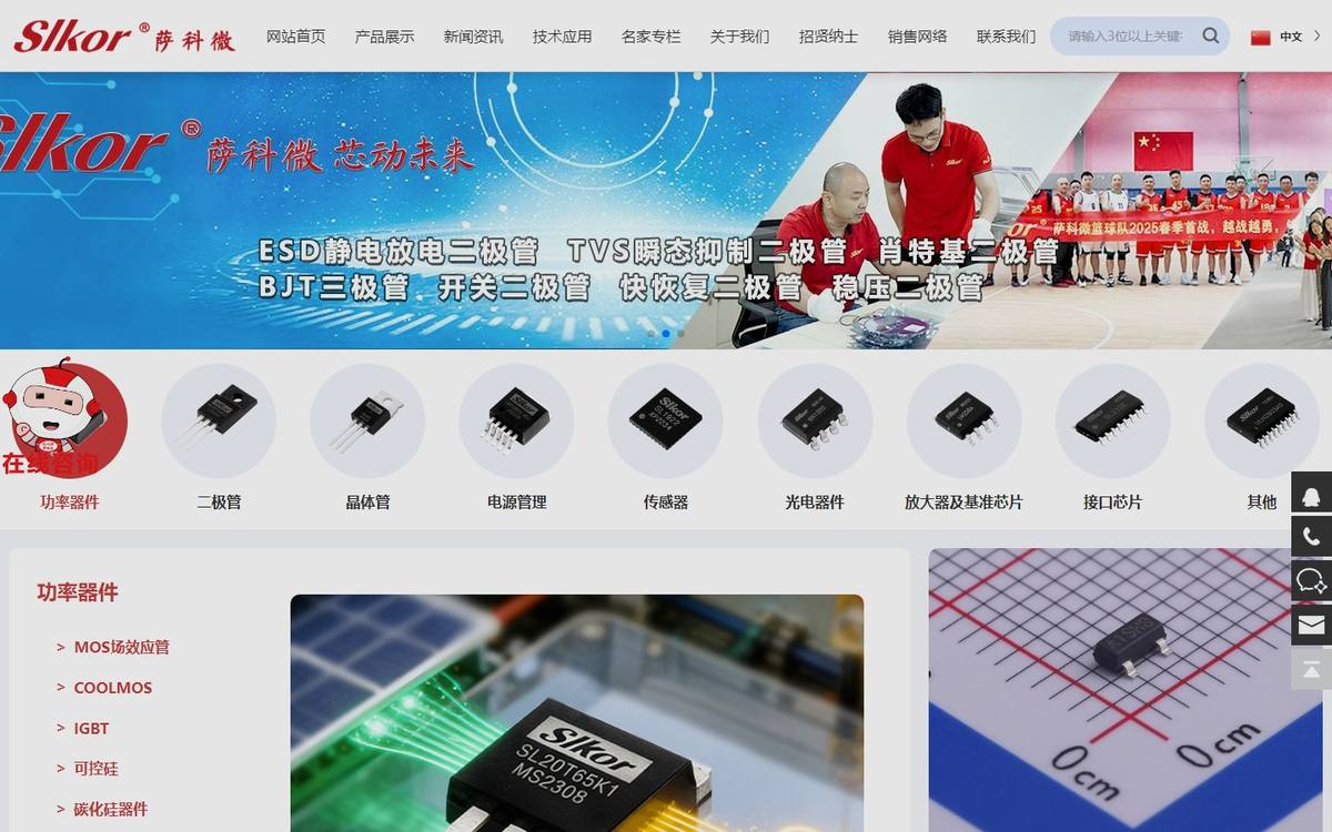 萨科微 Slkor 半导体品牌网站首页